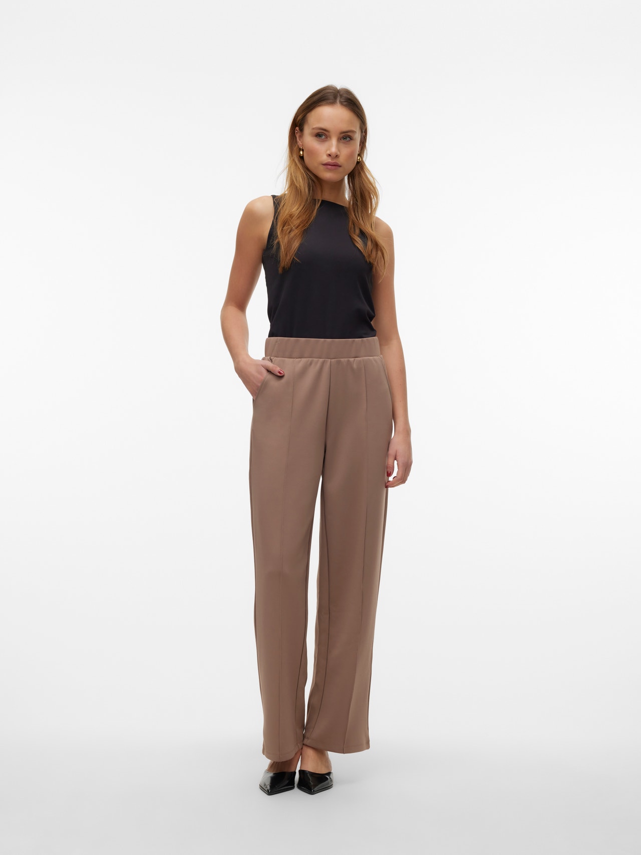 Vero Moda VMPANNA Trousers -Brown Lentil - 10296830