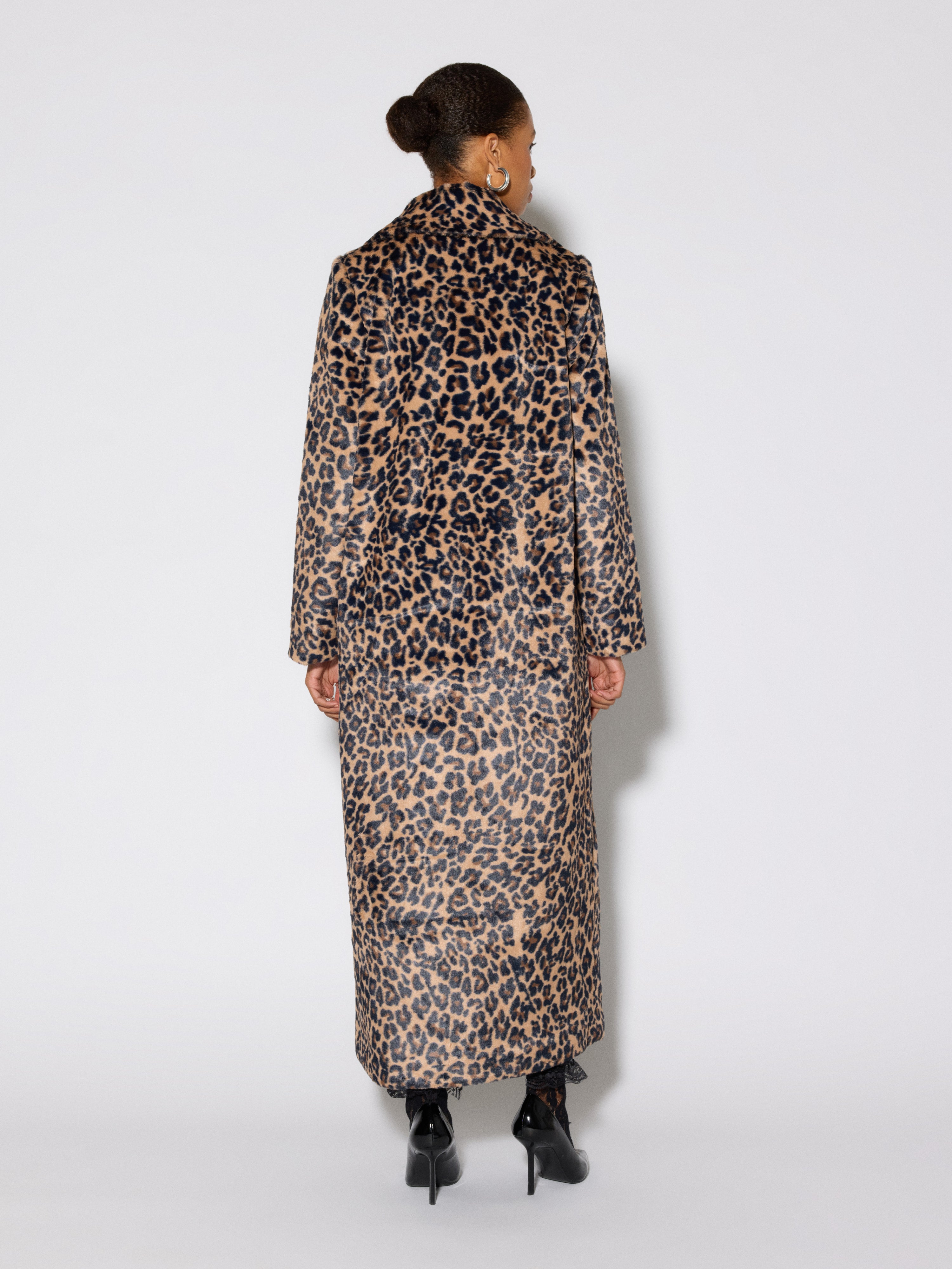 Vero moda leopard on sale coat