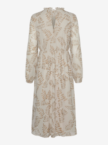 Vero Moda VMTINE Lang kjole -Pumice Stone - 10297264