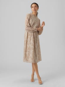 Vero Moda VMTINE Langes Kleid -Pumice Stone - 10297264