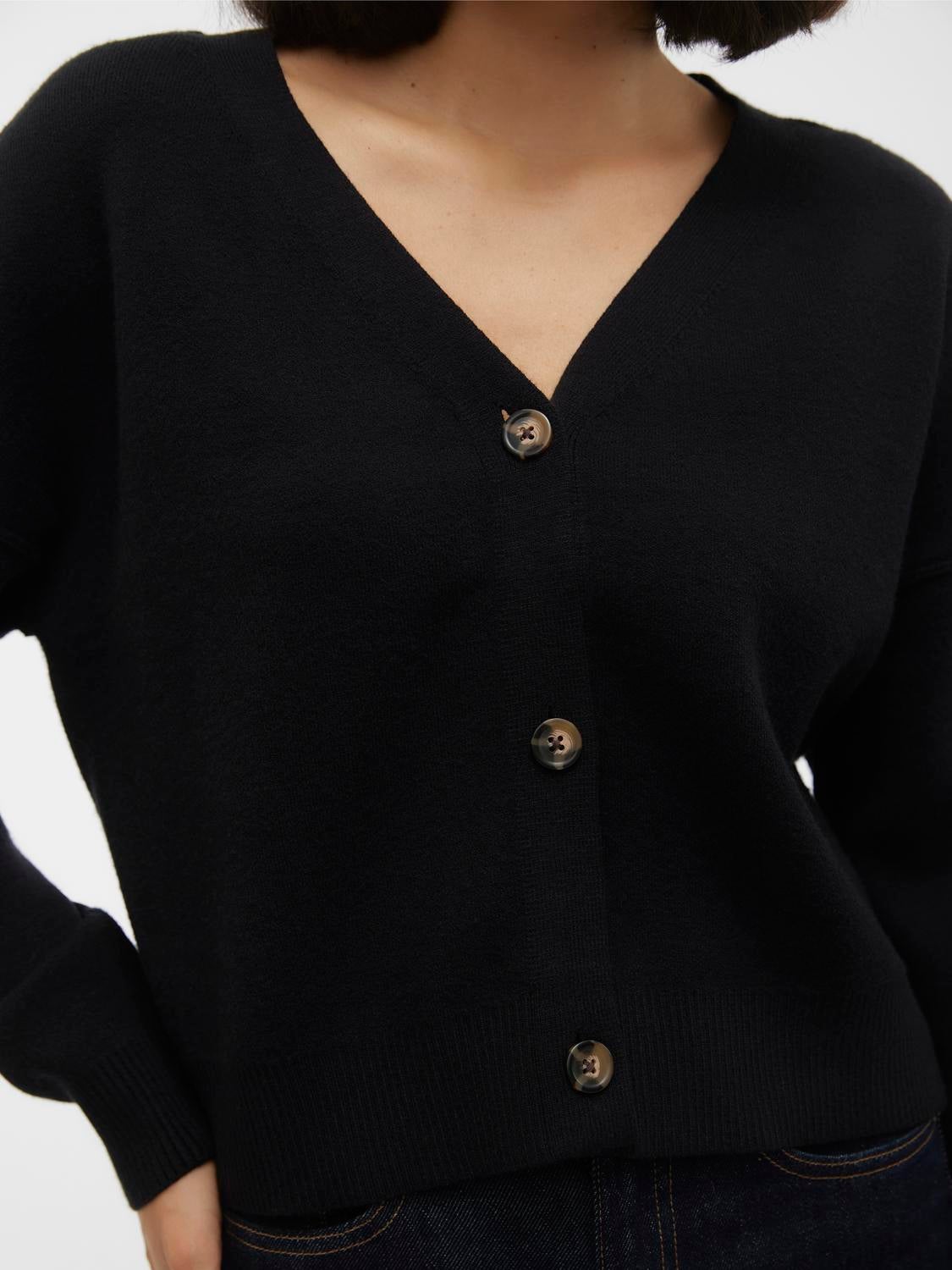 M.o.l. shops Knits black gold clasp cardigan