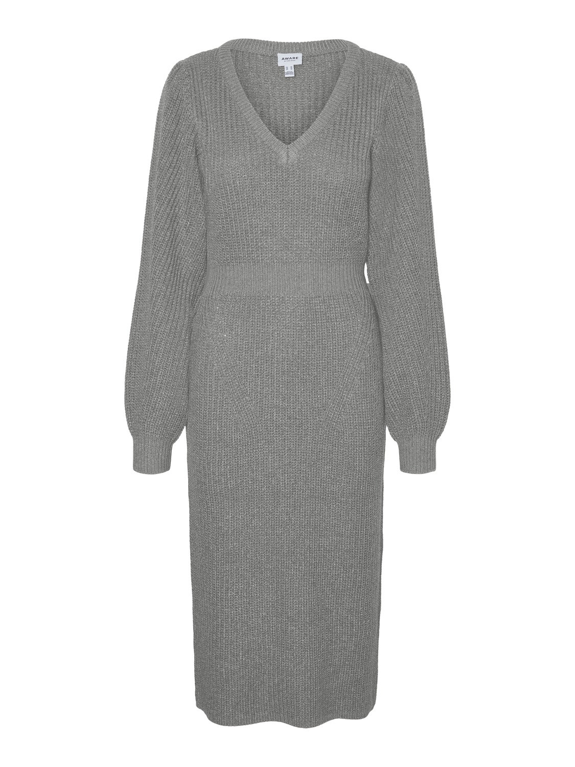 Vero Moda VMGEORGINE Langes Kleid -Medium Grey Melange - 10297320