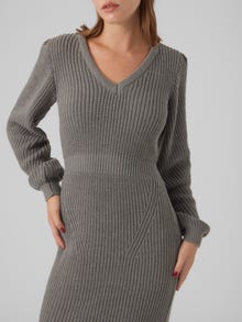 Vero Moda VMGEORGINE Robe longue -Medium Grey Melange - 10297320