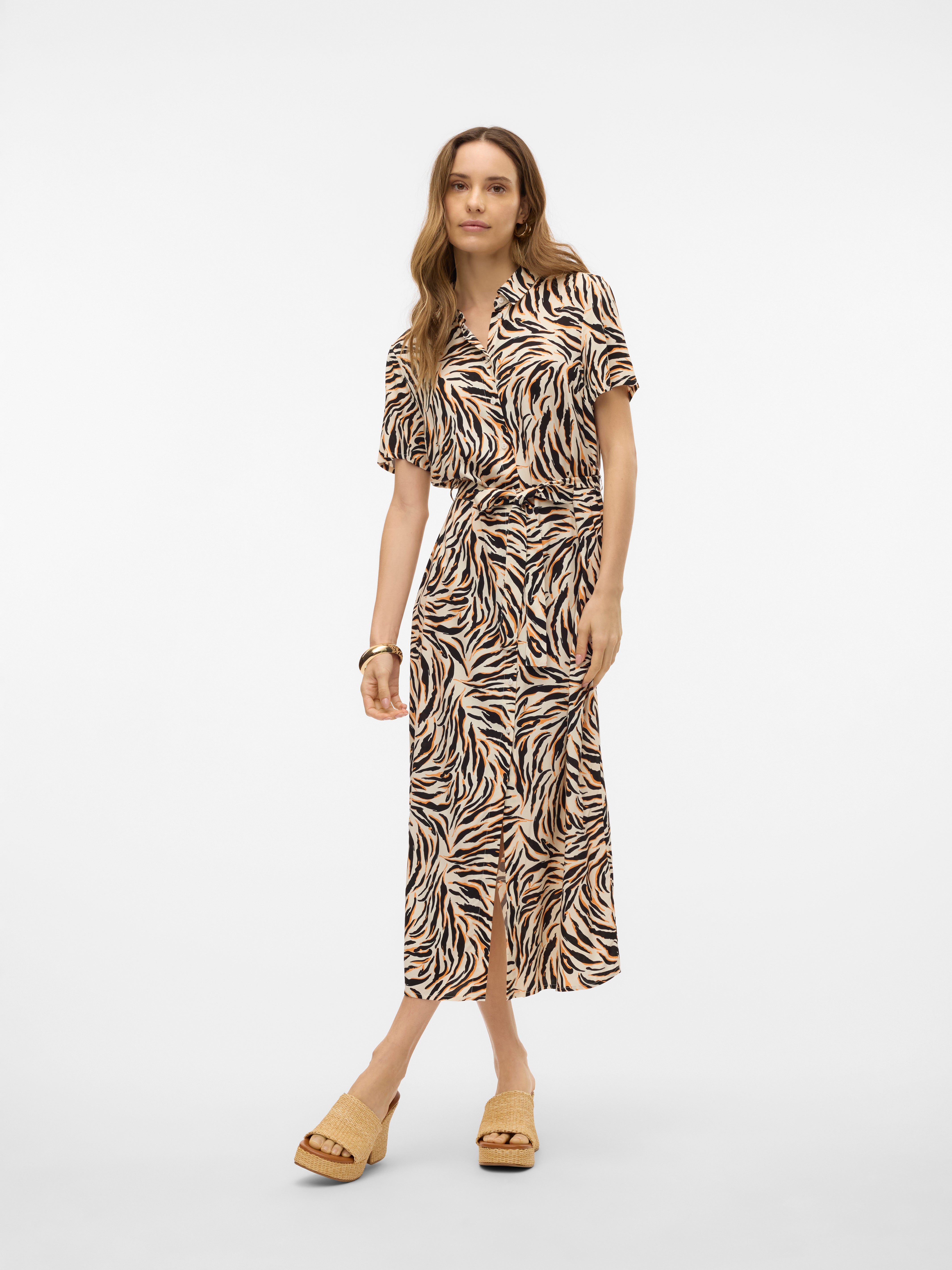 VERO MODA dam klänning VMCHLOE - Light Grey Melange