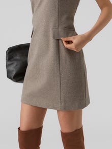 Vero Moda VMPIA Kort klänning -Light Grey Melange - 10297435