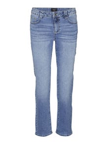 Vero Moda VMLANEY Mittlere Taille Gerade geschnitten Jeans -Medium Blue Denim - 10297462