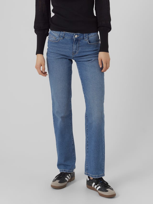 Vero Moda VMLANEY Mellemhøj talje Straight fit Jeans - 10297462