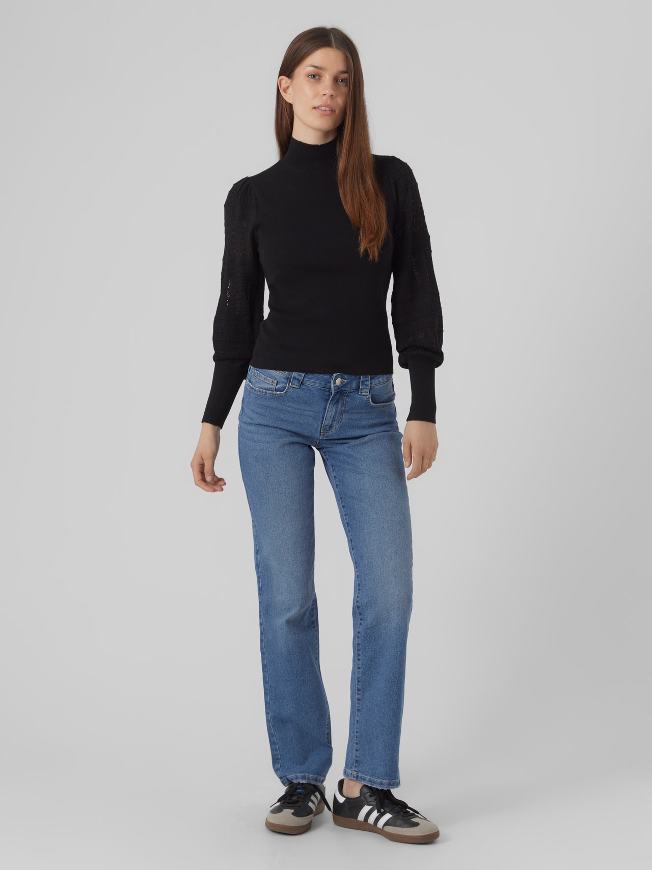 Vero Moda VMLANEY Straight Fit Jeans -Medium Blue Denim - 10297462
