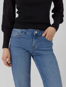 Vero Moda VMLANEY Średnia talia Krój prosty Jeans -Medium Blue Denim - 10297462
