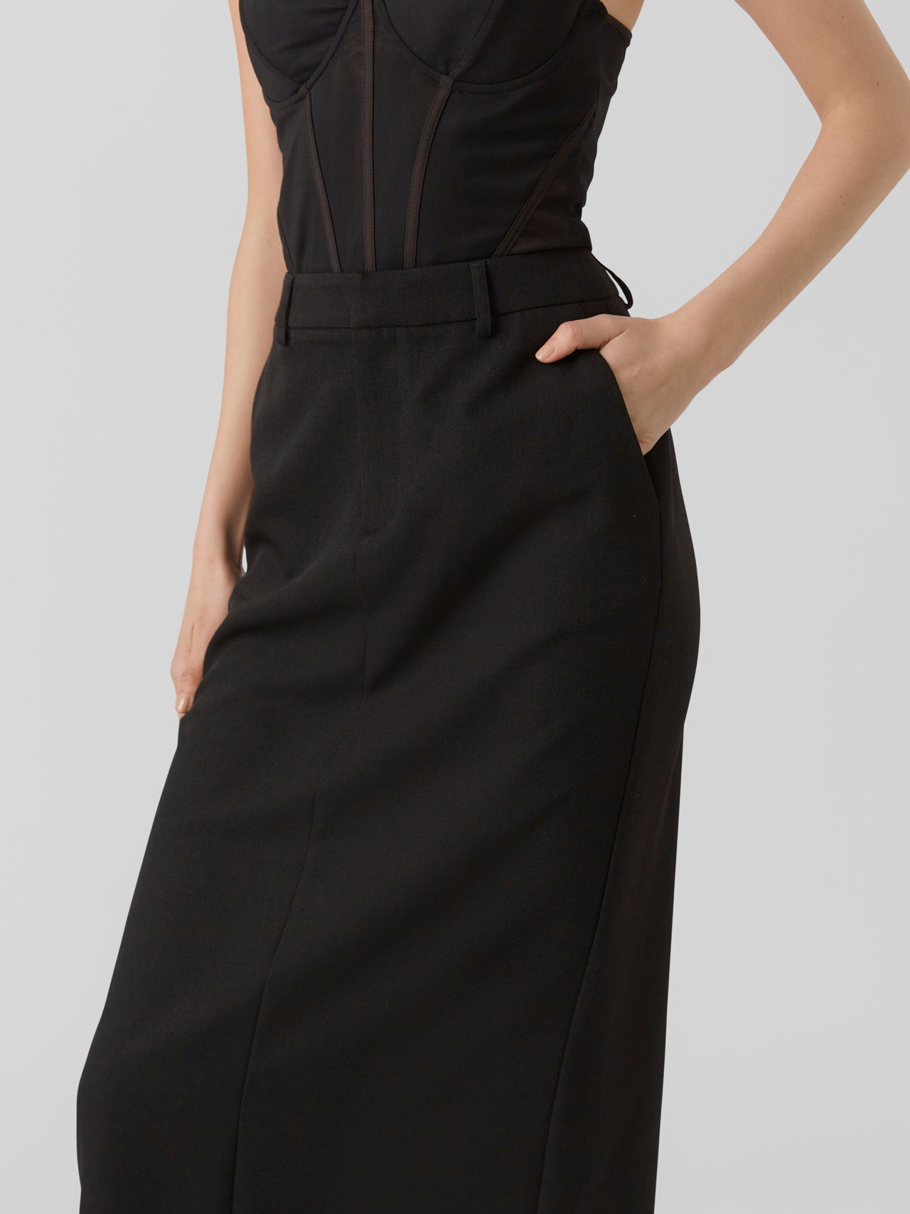 Vero Moda VMAGATHA Long skirt -Black - 10297463