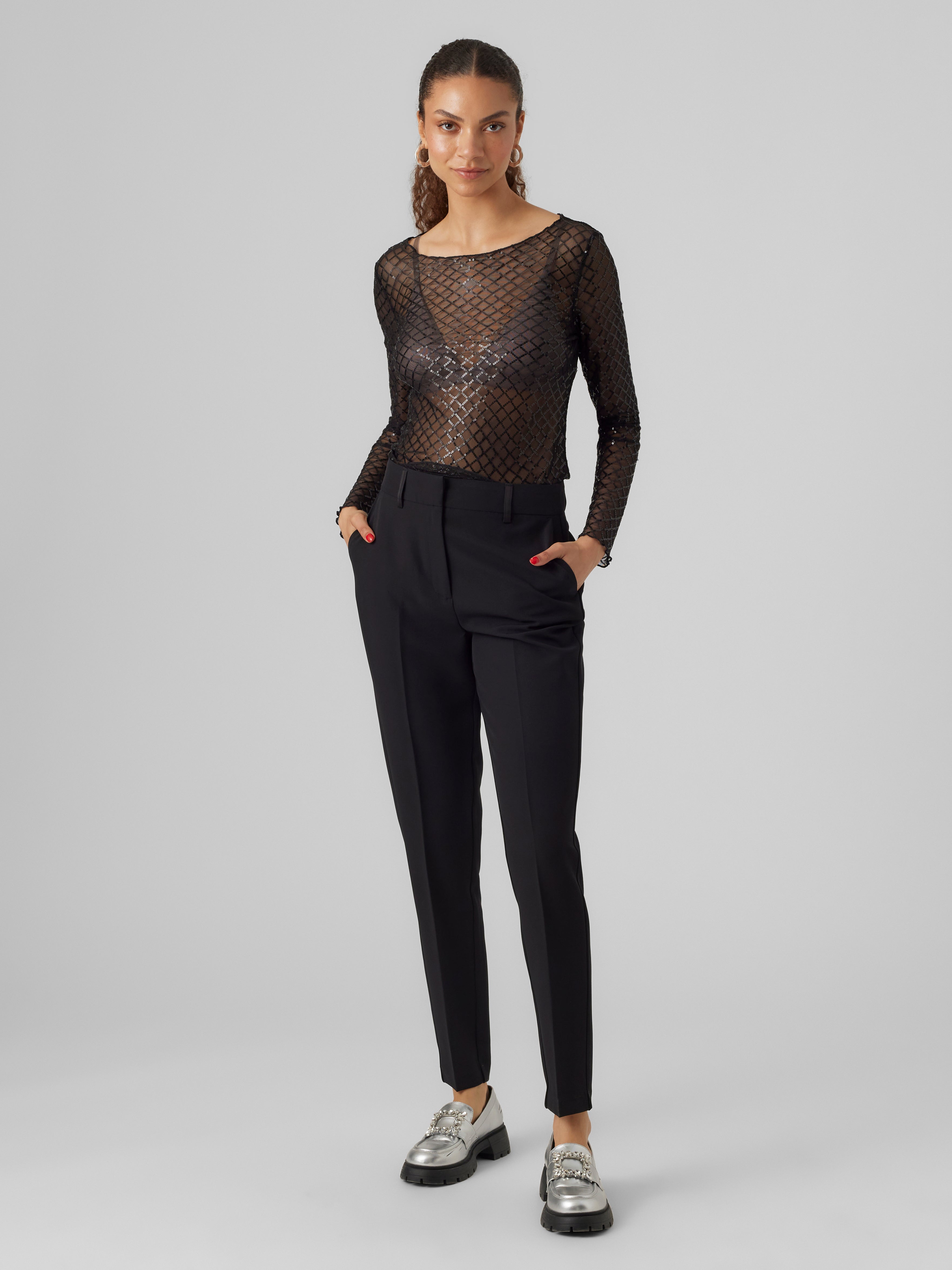 Zara black hot sale lace trousers