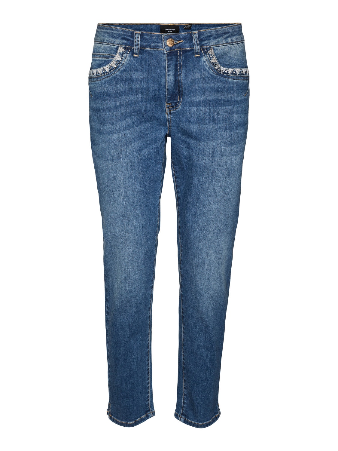 Vero Moda VMYOURS Taille moyenne Tapered Fit Jeans -Dark Blue Denim - 10297593