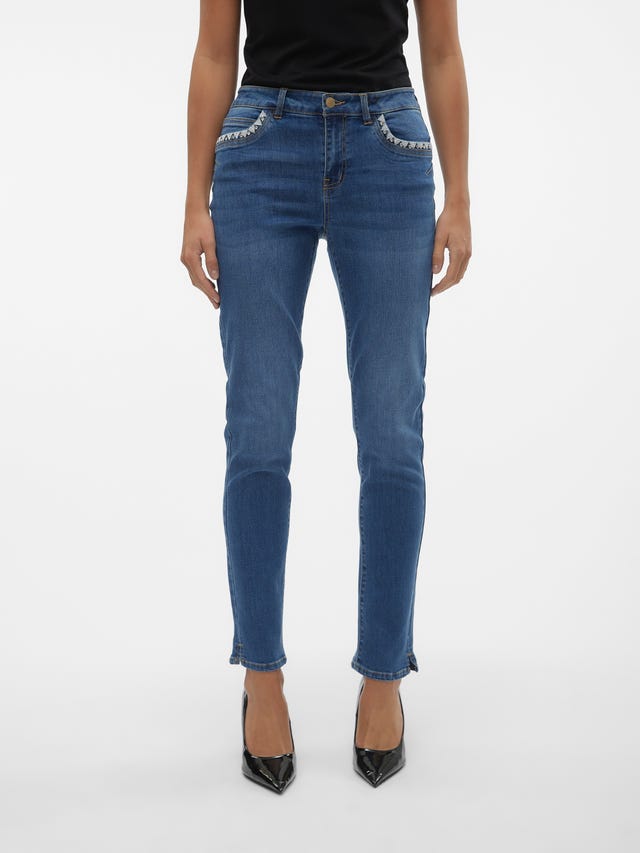 Vero Moda VMYOURS Mid rise Tapered Fit Jeans - 10297593