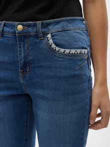 Vero Moda VMYOURS Avsmalnande passform Jeans -Dark Blue Denim - 10297593