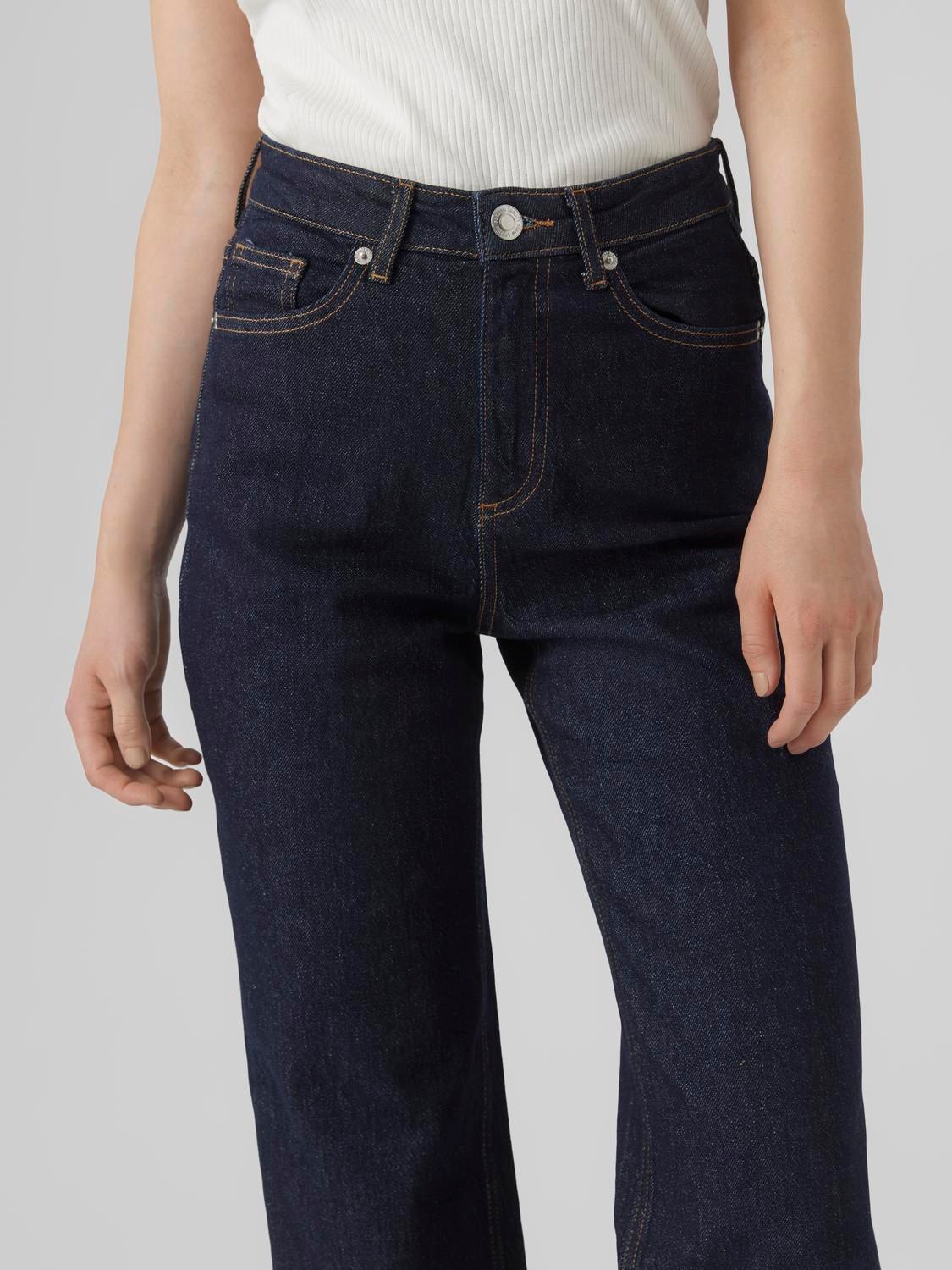 Vero Moda VMTESSA Wide Fit Jeans -Dark Blue Denim - 10297608