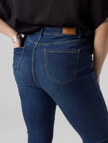 Vero Moda VMSOPHIA Augstceltne Izdilis Fit Džinsi -Dark Blue Denim - 10297631