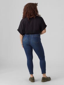 Vero Moda VMSOPHIA Augstceltne Izdilis Fit Džinsi -Dark Blue Denim - 10297631