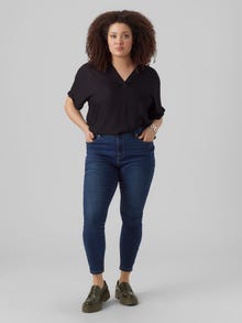 Vero Moda VMSOPHIA Augstceltne Izdilis Fit Džinsi -Dark Blue Denim - 10297631