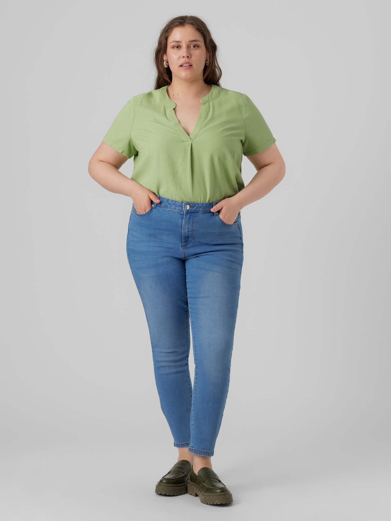 Skinny Fit High rise Jeans, Light Blue