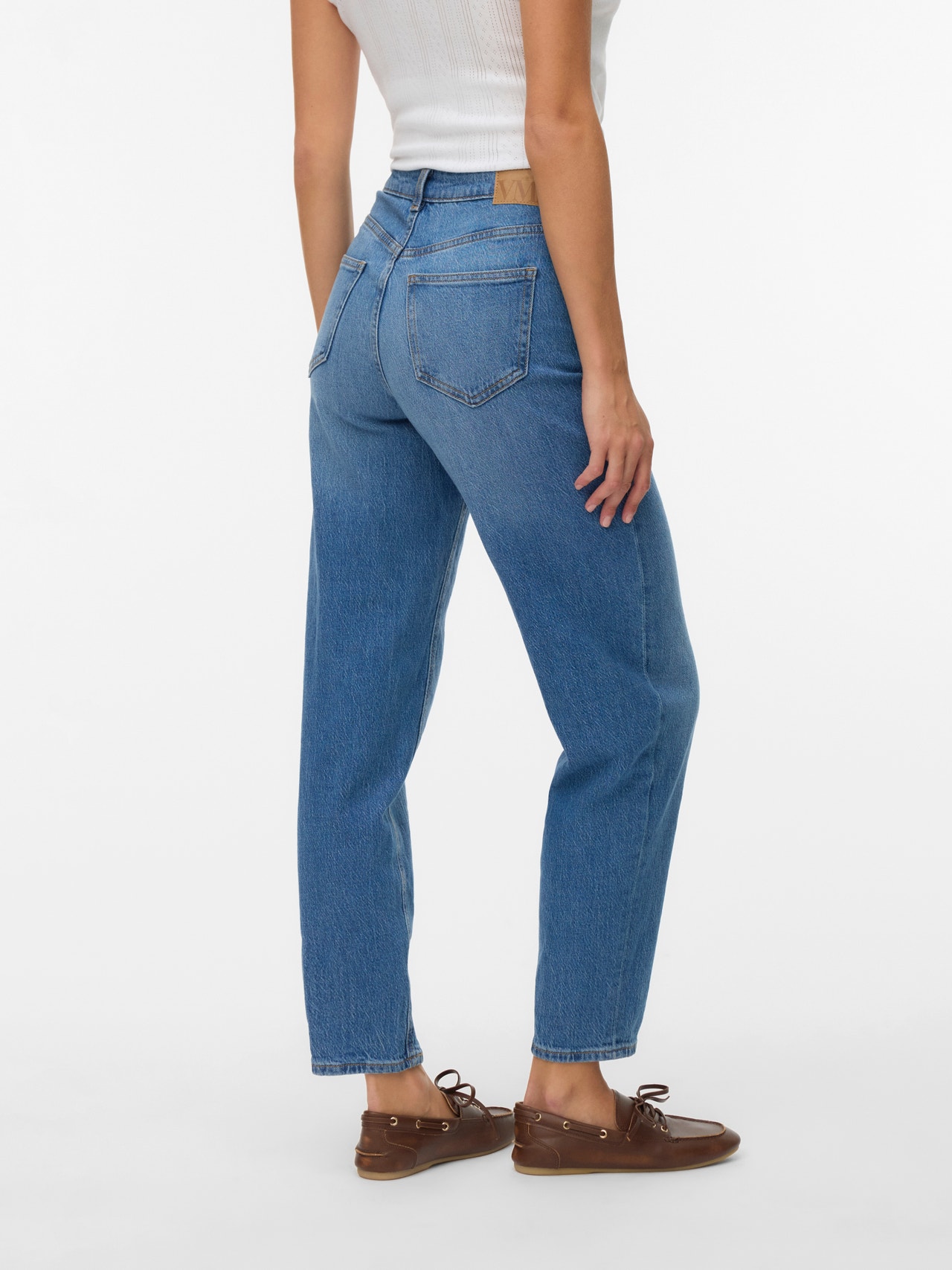 Vero Moda Vmtessa Hr Mom Jeans Ra220 Ga Noos, Donkergrijs denim, 26W x 30L Vero Moda Vmtessa Hr Mom Jeans Ra220 Ga Noos, Donkergrijs denim, 26W x 30L