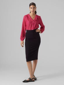 Vero Moda VMGERLY High waist Midi skirt -Black - 10297682