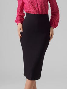 Vero Moda VMGERLY High waist Midi skirt -Black - 10297682