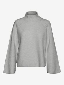 Vero Moda VMPHILINE Pullover -Light Grey Melange - 10297690