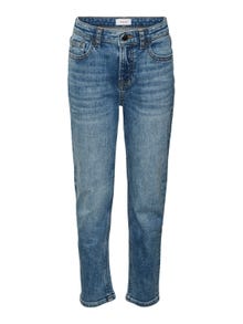 Vero Moda VMOLIVIA Høyt snitt Mom Fit Jeans -Medium Blue Denim - 10297692
