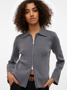 Vero Moda AWHANNA Knit Cardigan -Dark Grey Melange - 10297844