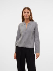 Vero Moda AWHANNA Strikket cardigan -Medium Grey Melange - 10297844