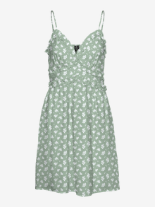 Vero Moda VMSMILLA Kort klänning -Cameo Green - 10297932