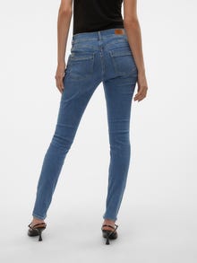 Vero Moda VMEMPOWER Normaali vyötärö Skinny fit Farkut -Medium Blue Denim - 10297940