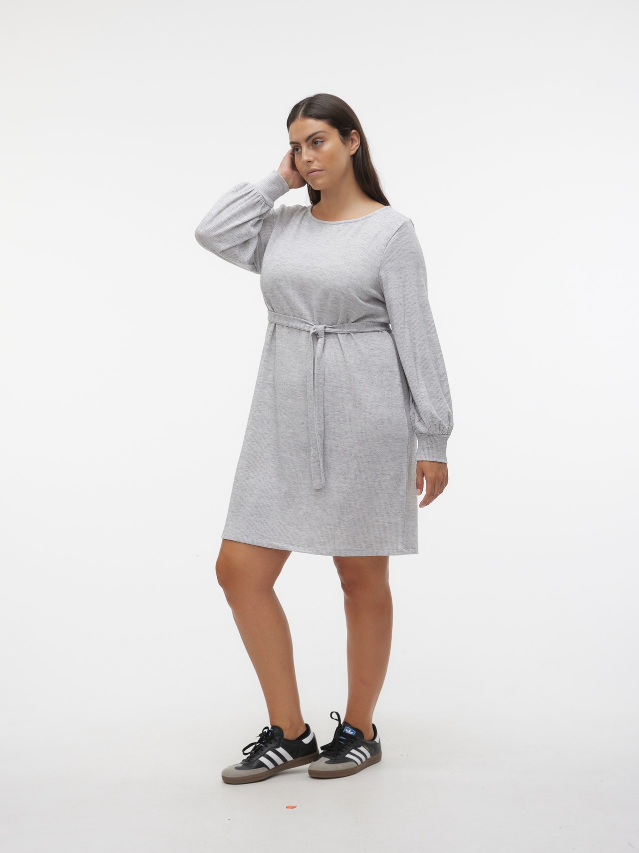 Vero Moda VMCOTEA Kort klänning -Light Grey Melange - 10297996