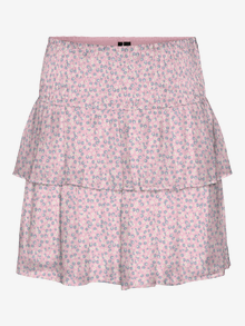 Vero Moda VMSMILLA Hög midja Kort kjol -Parfait Pink - 10298020