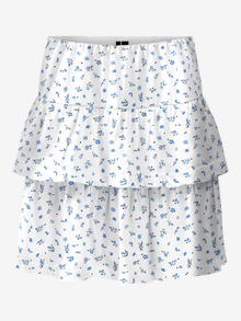 Vero Moda VMSMILLA Hög midja Kort kjol -Bright White - 10298020