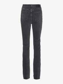 Vero Moda VMMANDY Hohe Taille Gerade geschnitten Jeans -Dark Grey Denim - 10298022