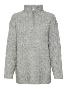 Vero Moda VMPHILINE Pullover -Medium Grey Melange - 10298188