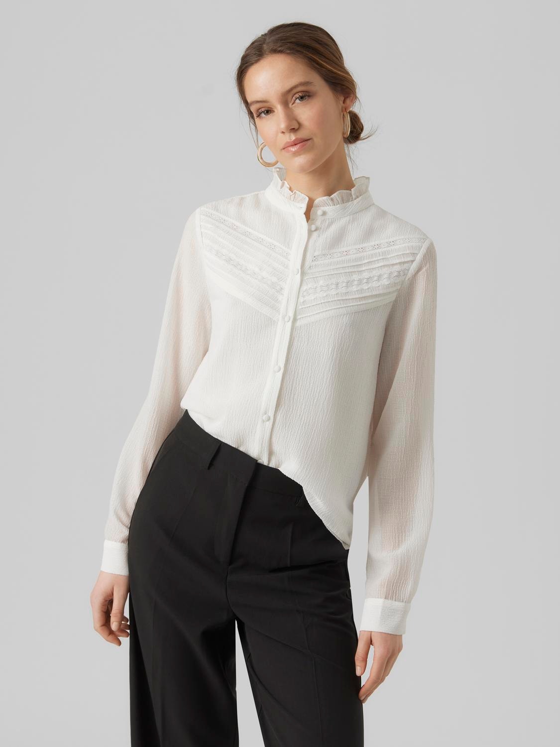 Regular Fit Collar Buttoned cuffs Regular sleeves Shirt | White Clear | Vero