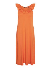Vero Moda VMBARBARA Lång klänning -Scarlet Ibis - 10298335
