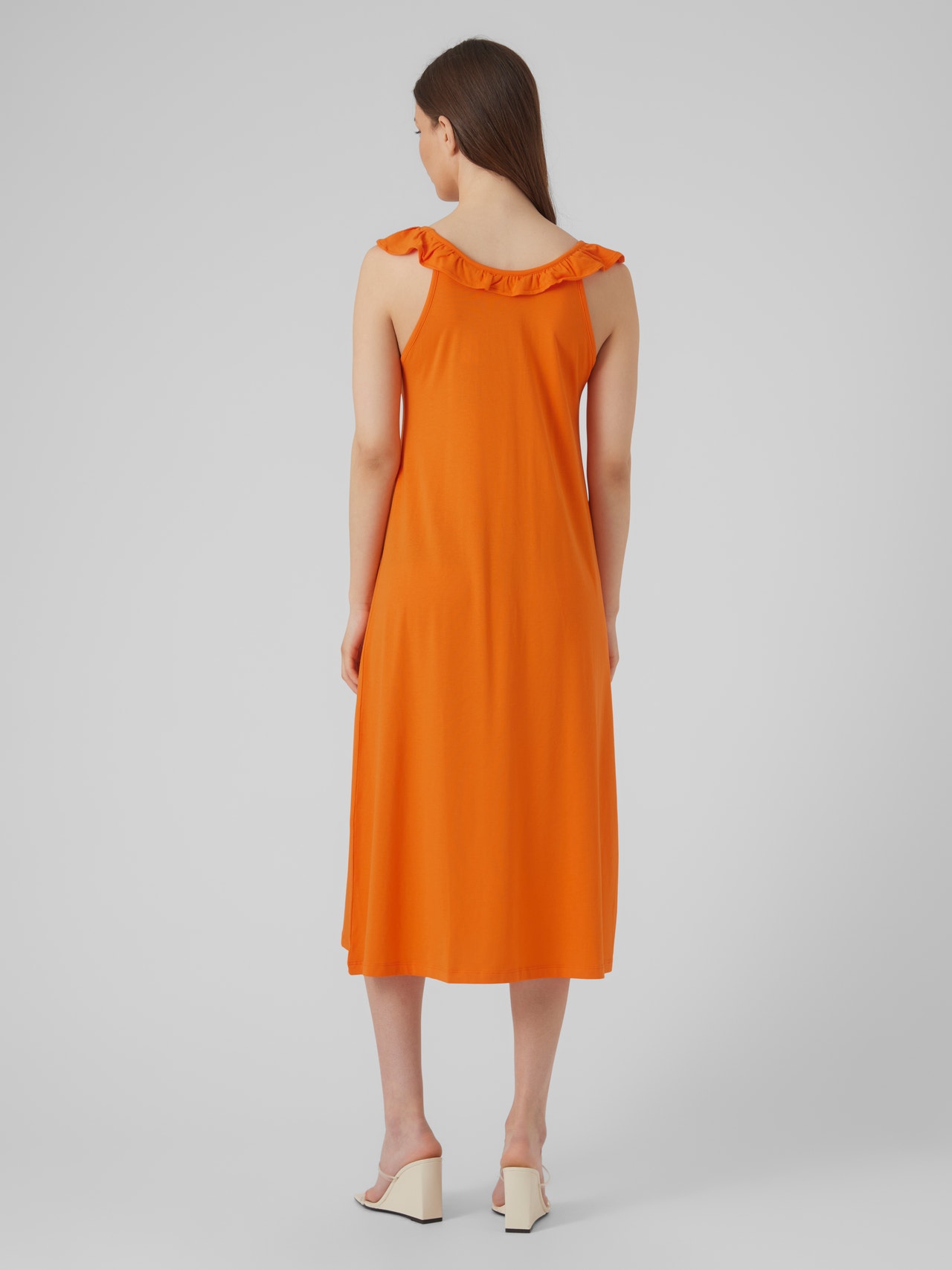 Vero Moda VMBARBARA Long dress -Scarlet Ibis - 10298335