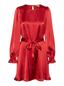 Vero Moda VMBEATRICE Kort klänning -Scarlet Sage - 10298382