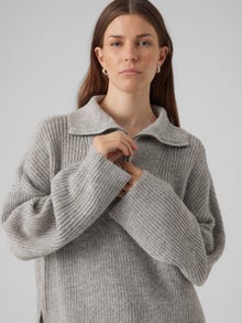 Vero Moda VMPERNILLA Sweter -Light Grey Melange - 10298383