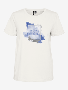 Vero Moda VMFRANCIS T-shirts -Snow White - 10298457