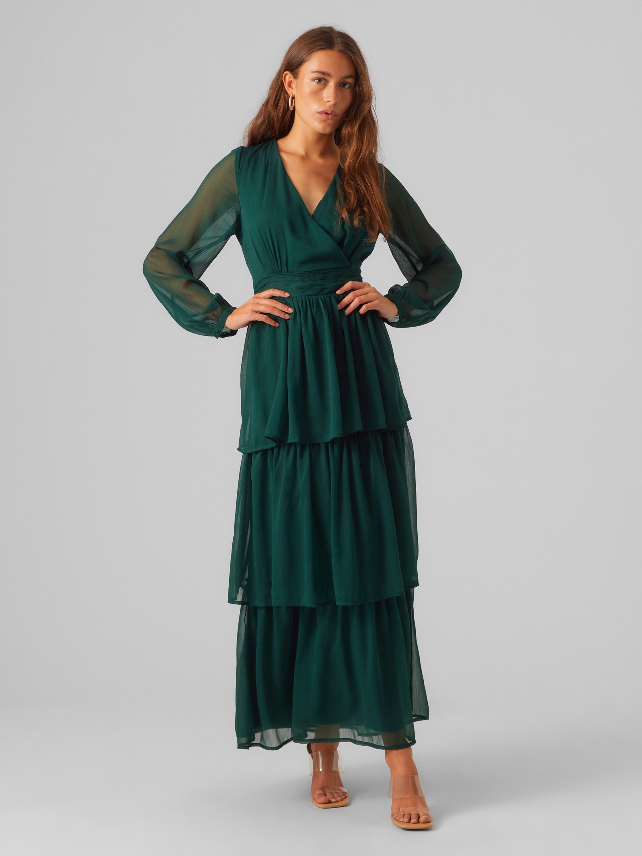 Vero Moda VMELLA Robe longue -Pine Grove - 10298556