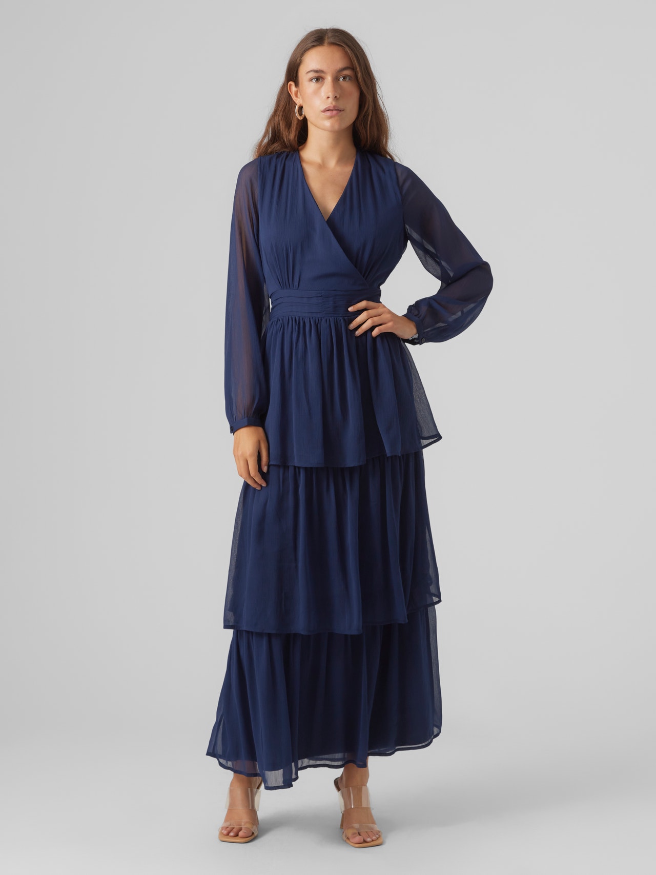 Vero Moda VMELLA Długa sukienka -Navy Blazer - 10298556