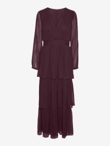 Vero Moda VMELLA Długa sukienka -Winetasting - 10298556