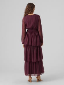 Vero Moda VMELLA Długa sukienka -Winetasting - 10298556