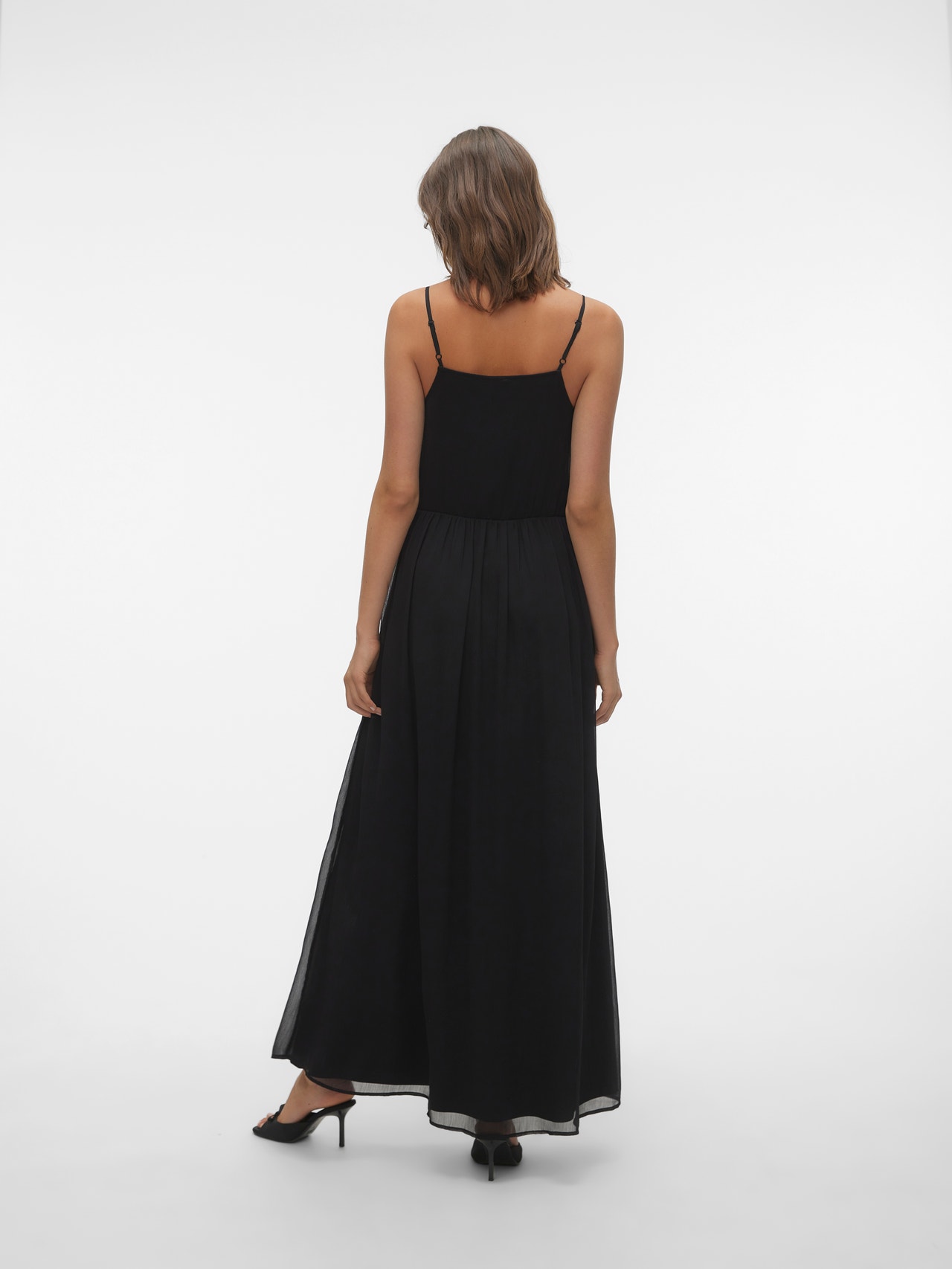 Vero Moda VMOLIVIA Lang kjole -Black - 10298558