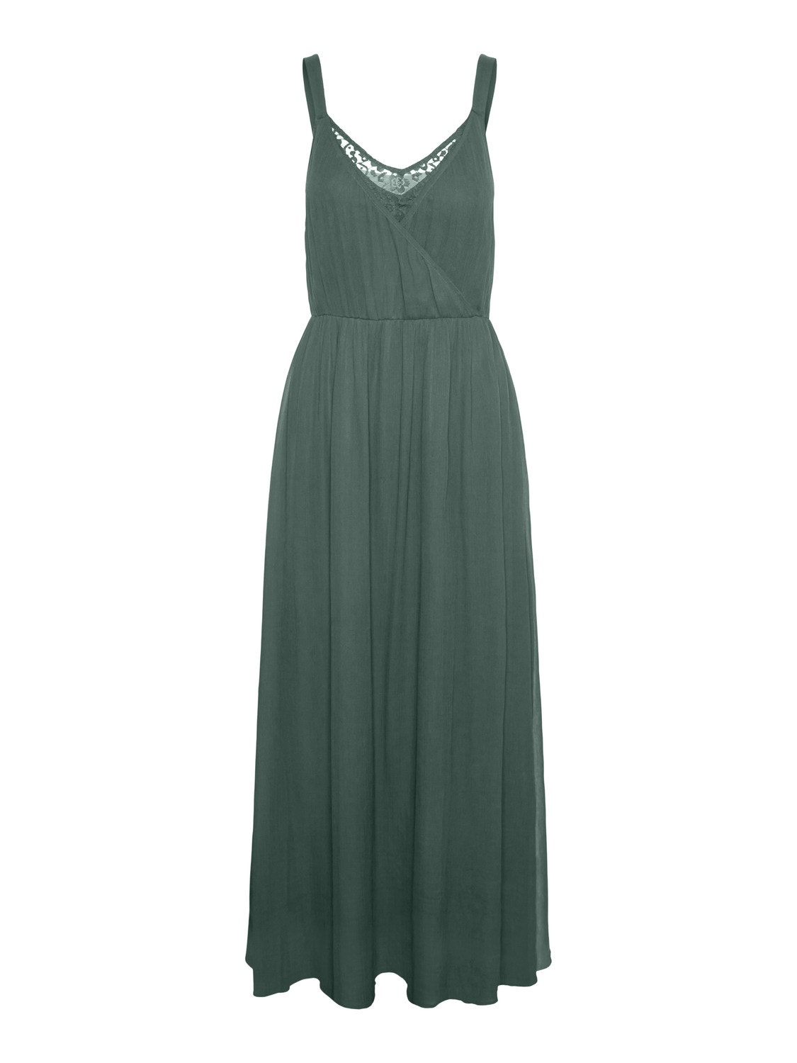 Vero Moda VMOLIVIA Lång klänning -Dark Forest - 10298558