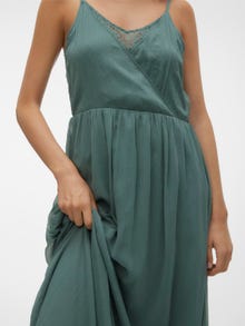 Vero Moda VMOLIVIA Lång klänning -Dark Forest - 10298558